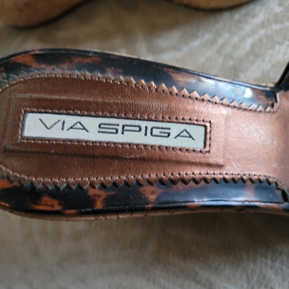 Via Spiga Womens Brown Leather Shoes 9 1/2
